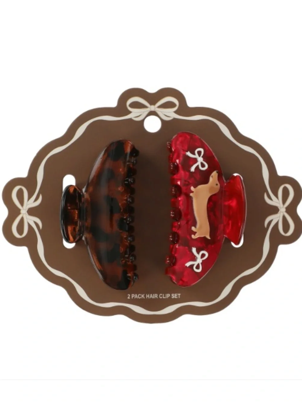 Dachshund Hair Claw Clip Set
